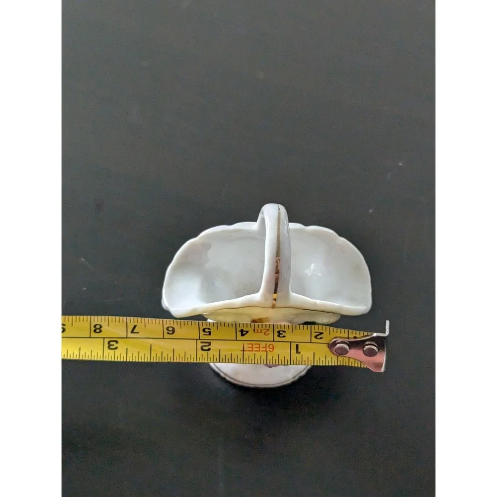 Mini Porcelain Rose Basket 2.5